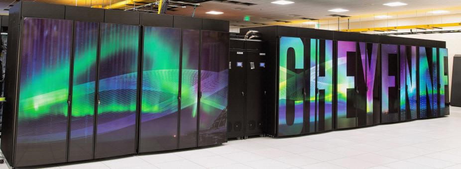 The Cheyenne supercomputer at the NCAR-Wyoming Supercomputing Center.