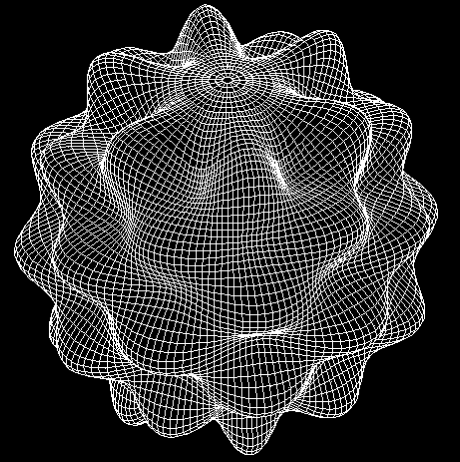 Rendering of a scalar harmonic produced by a SPHEREPACK subroutine.