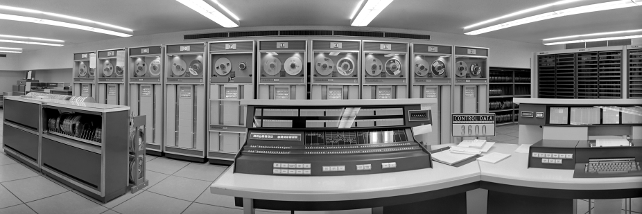 Wide view of the CDC3600 supercomputer