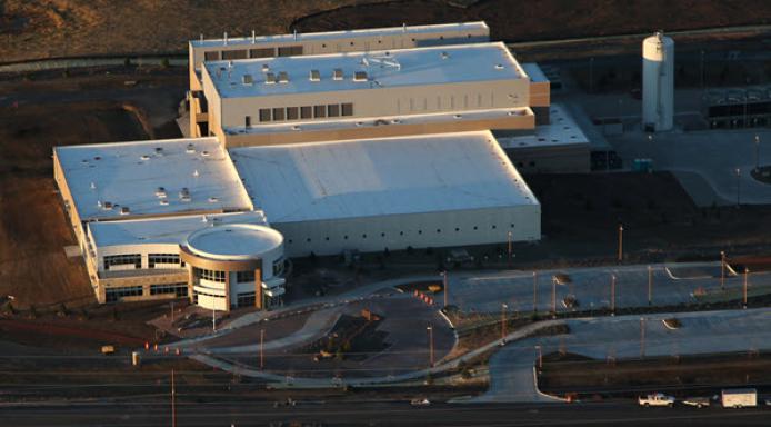 Aerial view of the NCAR-Wyoming Supercomputing Center